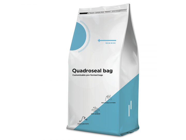 Freestanding bag (sacs quadroseal)